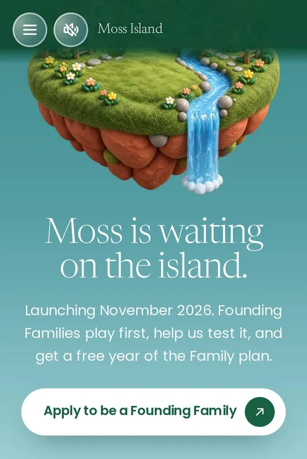 Moss is waiting on the island: the founding family invitation on a phone.